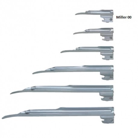 Hoja para laringoscopio de acero inoxidable Miller No. 00-PuntoMedico- HEN-F-000.22.119