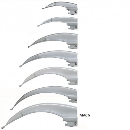 Hoja para laringoscopio de acero inoxidable Macintosh No. 5-PuntoMedico- HEN-F-000.22.105