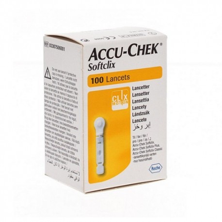 Lancetas Softclix para "accu-check" 100 piezas-PuntoMedico- ROC-FL3307506001