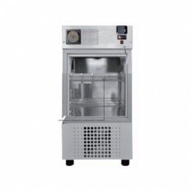 Refrigerador para laboratorio de 5 pies con una puerta de cristal, de acero inoxidable-PuntoMedico- VIC-VPC-200-INOX-5D