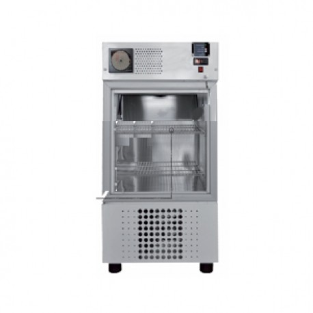 Refrigerador para laboratorio de 5 pies con una puerta de cristal, de acero inoxidable-PuntoMedico- VIC-VPC-200-INOX-5D