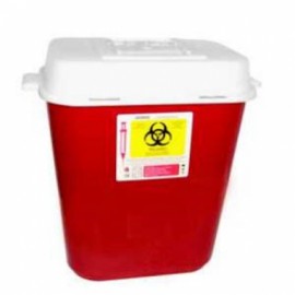 Recolector de polipropileno para punzocortantes, color rojo, capacidad volumen: 11.3 A 13.25 Lts.-PuntoMedico- A1C-PC-13