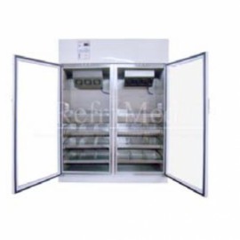 Refrigerador para farmacia de 50 p3 con termograficador, de acero esmaltado y 2 puertas de cristal-PuntoMedico- REF-RFECDV-50-2P