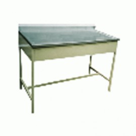 Mesa alta de 90 x 180 x 70 cm con respaldo-PuntoMedico- HEL-HM302