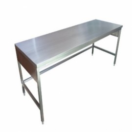 Mesa alta de 90 cm x 70 cm x 90 cm cubierta acero inoxidable-PuntoMedico- HEL-HM276