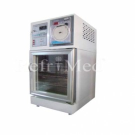 Refrigerador para muestras de laboratorio de 3 pies cúbicos, con 1 puerta de cristal.-PuntoMedico- REF-RVASDV-3-C