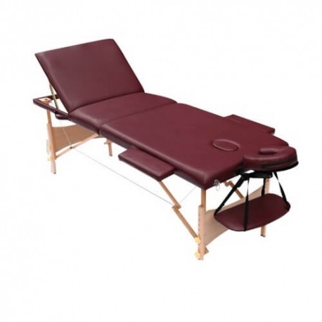 Mesa para masaje plegable de tres secciones con levanta piernas-PuntoMedico- HCR-M012A