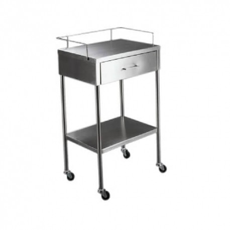 Mesa pasteur con cajón de acero inoxidable-PuntoMedico- HEL-HM2011
