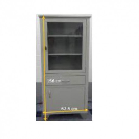 Vitrina con dos entrepaños-PuntoMedico- HEL-HM518