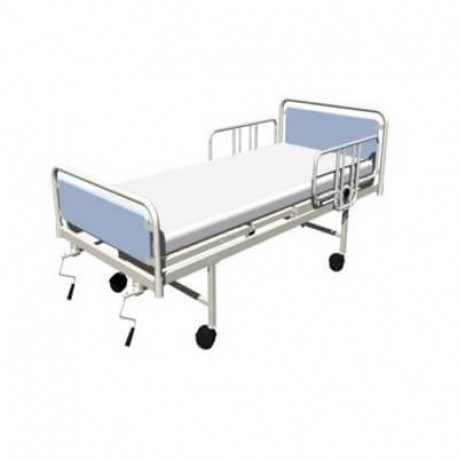 Cama para hospital de 4 secciones esmaltada de múltiples posiciones con ruedas-PuntoMedico- ESG-CAM207