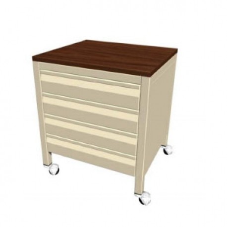 Carro cajonero esmaltado-PuntoMedico- ESG-CAR910