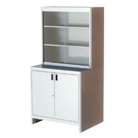 Vitrina con gabinete-PuntoMedico- MOC-VTFG