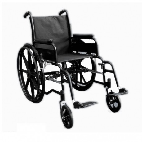 Silla de ruedas de acero plegable acabado pintura en polvo-PuntoMedico- MAR-MS-2416