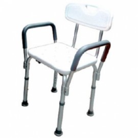 Silla de ducha blanco con respaldo c/brazos Mod. SC-11R-4-PuntoMedico- DRI-570-003-27-1