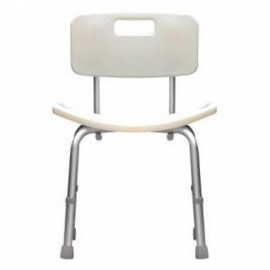 Silla de ducha blanco con respaldo s/brazos Mod. SC-02R-PuntoMedico- DRI-400-003-04-2