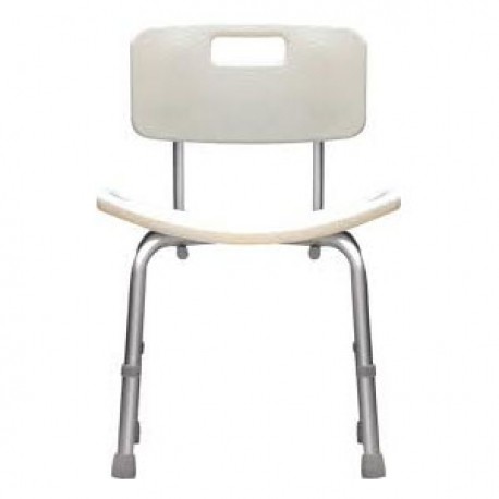 Silla de ducha blanco con respaldo s/brazos Mod. SC-02R-PuntoMedico- DRI-400-003-04-2