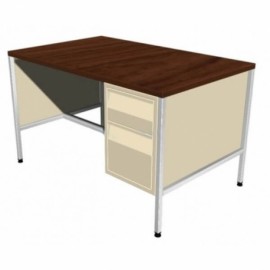 Escritorio chico 120 x 75 x 75 con pedestal derecho-PuntoMedico- ESG-ESC110