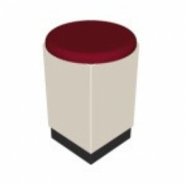 Banco giratorio de mueble esmaltado, asiento acojinado-PuntoMedico- ESG-BAN117