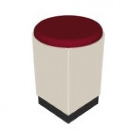Banco giratorio de mueble esmaltado, asiento acojinado-PuntoMedico- ESG-BAN117