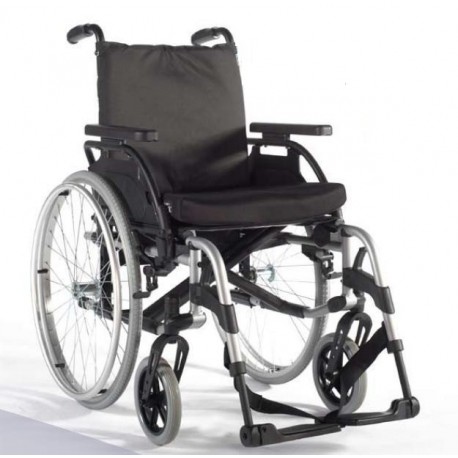Silla de ruedas de aluminio de 43 cm rojo con qr y pierneras y brazos desmontables-PuntoMedico- BEZ-SU074100-021