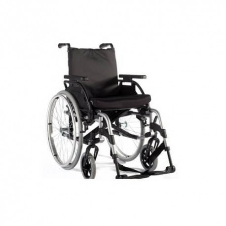 Silla de ruedas de aluminio reclinable 48 cm gris con qr pierneras y brazos desmonta-PuntoMedico- BEZ-SU074105-011