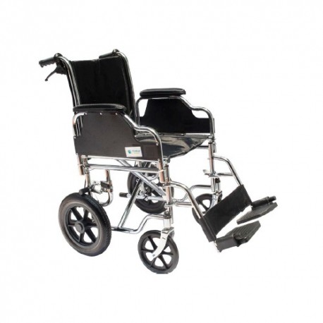 Silla de traslado de acero con asiento de 18”-PuntoMedico- MST-570-004-82-1