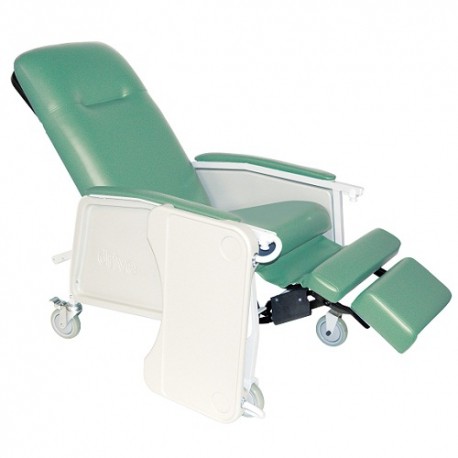 Sillón para hemodiálisis color jade reclinable 3 posiciones con 1 charola-PuntoMedico- DRI-D574-J