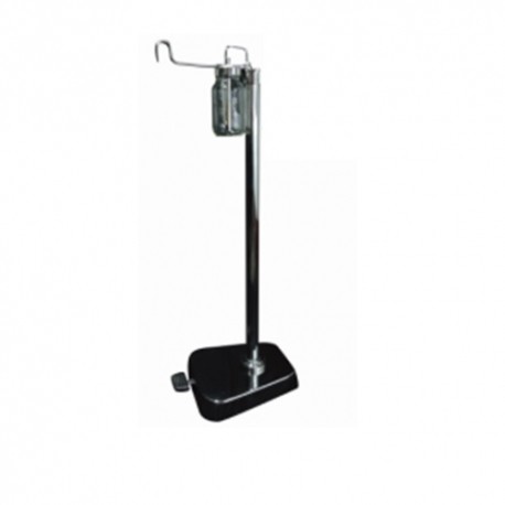 Jabonera de pedal sencilla pedestal acabado en cromo-PuntoMedico- HEL-HM112