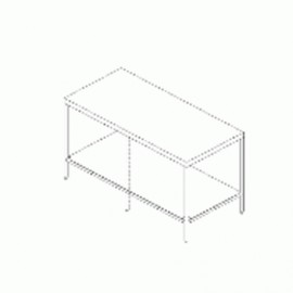 Mesa lisa de 180 cm de acero inoxidable-PuntoMedico- HEL-HM397