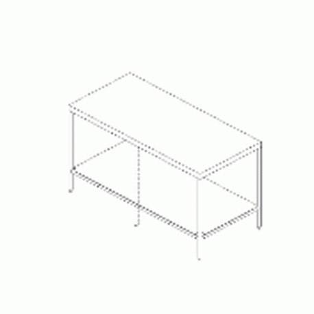 Mesa lisa de 180 cm de acero inoxidable-PuntoMedico- HEL-HM397