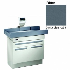 Mesa de exploración pediatrica 640 con báscula color dusty blue-PuntoMedico- MID-640-233