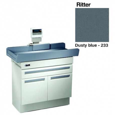 Mesa de exploración pediatrica 640 con báscula color dusty blue-PuntoMedico- MID-640-233