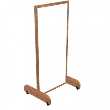 Espejo de postura de 1 sección con marco y ruedas-PuntoMedico- ESG-ESP105