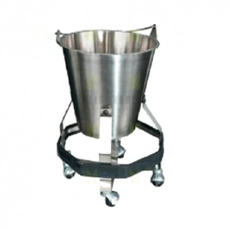 Cubeta de patada de 12 litros de acero inoxidable-PuntoMedico- HEL-HM237