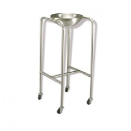 Porta lebrillos sencillo de acero inoxidable-PuntoMedico- HEL-HM241