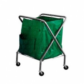Carro de aseo forma de tijera, 57x65x90 cm-PuntoMedico- HEL-HM426