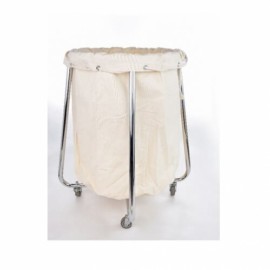 Carro tanico para ropa sucia cromado-PuntoMedico- CIS-3110