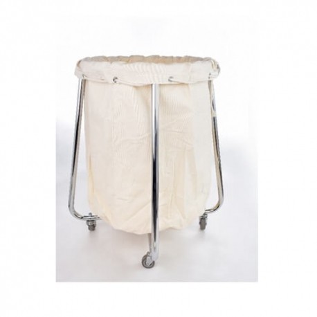 Carro tanico para ropa sucia cromado-PuntoMedico- CIS-3110