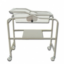 Carro cuna con bacinete tubular cromado-PuntoMedico- CIS-3030