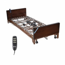 Cama semieléctrica de 1 módulo, con ruedas-PuntoMedico- DRI-CAM15030DR