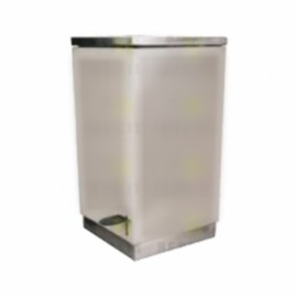 Bote sanitario con pedal de lámina de acero esmaltada-PuntoMedico- HEL-HM39