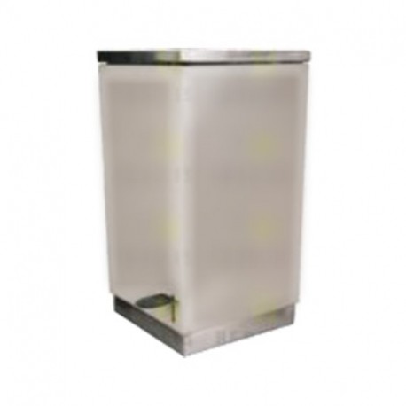 Bote sanitario con pedal de lámina de acero esmaltada-PuntoMedico- HEL-HM39
