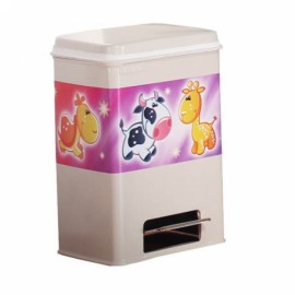 Bote para basura modelo Michel con cenefa de animalitos-PuntoMedico- CIS-1830