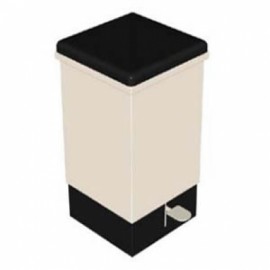 Bote para basura esmaltado accionado con pedal, asiento/tapa acojinado-PuntoMedico- ESG-BOT105