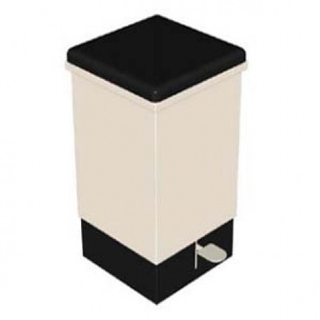 Bote para basura esmaltado accionado con pedal, asiento/tapa acojinado-PuntoMedico- ESG-BOT105