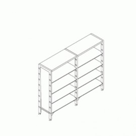 Anaquel fijo de 45 cm una vista-PuntoMedico- HEL-HM07