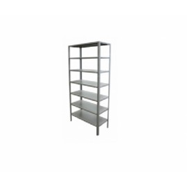 Anaquel esqueleto de 7 entrepaños en acero inoxidable-PuntoMedico- HEL-A90-40-220-7E