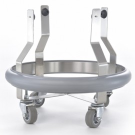 Portacubeta de patada de acero inoxidable sin cubeta-PuntoMedico- CIS-6800
