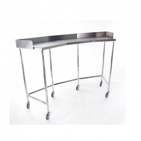 Mesa riñon sin entrepaño tubular de acero inoxidable-PuntoMedico- CIS-5930
