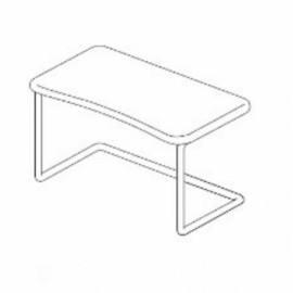 Banca vestidor para consultorio en forma de trineo de 80 cm x 45 cm x 45 cm-PuntoMedico- HEL-HM417-1
